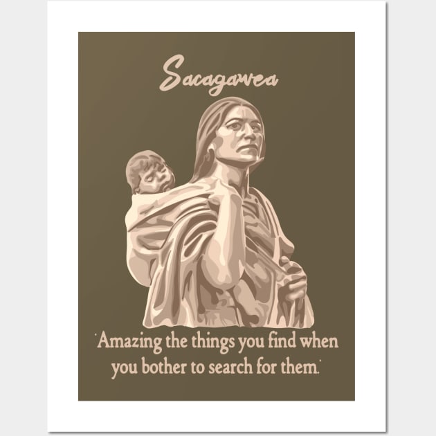 Sacagawea Portrait Wall Art by Slightly Unhinged